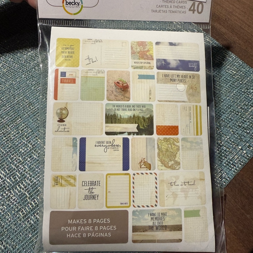 Project Life Travel Themed Cards - Scrapbooking